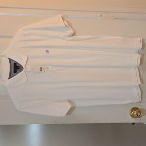 Banana Republic NWT White Short Sleeve Polo Mens Large